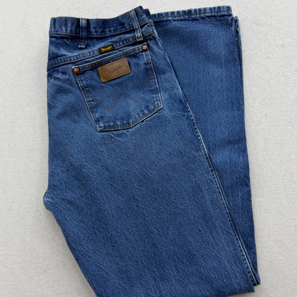 Wrangler Jeans Mens 38x36 Blue Cowboy Cut Original Fit Straight Leg Denim